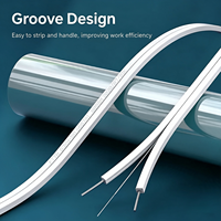 Kabel Patchcord Fiber Optik Indoor HAILE, Tipe Flat Bow, Self-support, Toneable, Konduktor Solid G657A1, 50M, Kabel FTTH