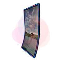 Nouvelle vente flash : moniteur de jeu LED 55 pouces avec cadre en aluminium, interface DVI, écran multi-touch pour machines de jeu