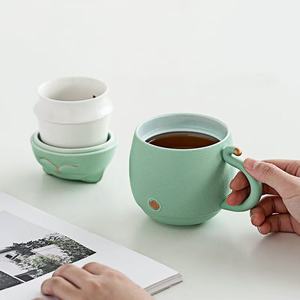 <span class=keywords><strong>Tasse</strong></span> à thé et café de voyage moderne en céramique antichoc <span class=keywords><strong>avec</strong></span> <span class=keywords><strong>infuseur</strong></span> et couvercle, motif <span class=keywords><strong>chat</strong></span> porte-bonheur, vente en gros usine M - Product Image 3