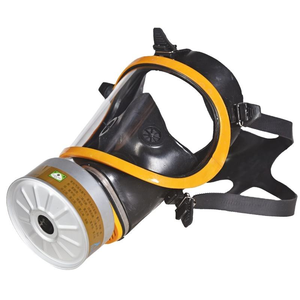 หน้ากากซิลิโคนแบบเต็มหน้าป้องกันฝ้า เลนส์กว้าง พร้อมแผ่นกรอง P-A-2 แบบใช้ซ้ำได้ 3 ชั้น สำหรับป้องกันแก๊สพิษอินทรีย์ ไอระเหย และสารเคมี - Product Image 1