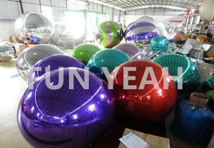 Lớn Shinny quả bóng phản quang óng ánh Spheres bóng sáng bóng trong Suốt LED Inflatable trung bình gương bóng bong bóng - Product Image 2