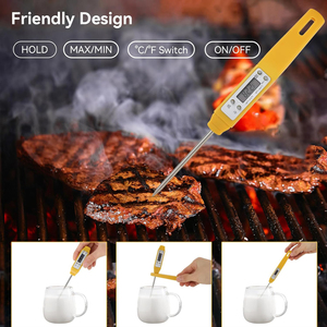Цифровой кухонный термометр с коротким щупом, мгновенное считывание, для выпечки, измерения температуры продуктов, для десертов и повседневного приготовления пищи - Product Image 5