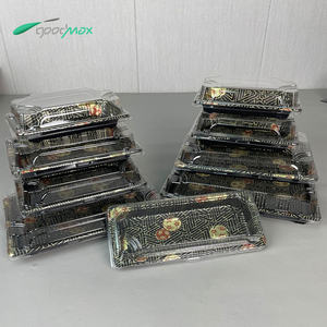 Caja de embalaje de plástico PP reciclable con logotipo personalizado bandeja de comida para llevar con impresión en color de sushi sashimi desechable - Product Image 5