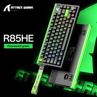 Teclado Attack Shark R85HE con eje magnético, iluminación RGB, 75%, intercambiable en caliente, baja latencia.