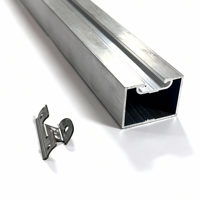 Accessoires de terrasse en composite WPC imperméable sans vis, poutre en aluminium utilisée pour les murs et sols extérieurs