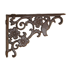 Nostalgico in ghisa a destra <span class=keywords><strong>angolare</strong></span> margherita mensola a muro supporto staffa per angolo parete in metallo rustico ornamento - Product Image 3