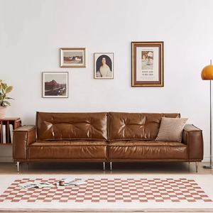 Canapé modulable 3 places Zayshine en cuir italien rétro huilé et ciré pour salon, bureau, hôtel, <span class=keywords><strong>appartement</strong></span>, villa, canapé de loisirs - Product Image 2