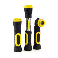 Lampe de travail magnétique COB LED multifonction extensible, lampe torche LED télescopique pivotante portable