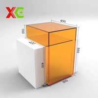 Panneau acrylique translucide dépoli sur mesure 4mm 6mm, feuille PMMA colorée pour présentoir de chaussures de centre commercial, vitrine de boutique