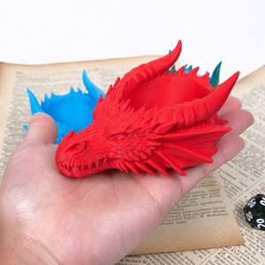 Porta Dadi a Forma di Testa di Drago Stampato in 3D, Modello in PLA, Accessorio per Giochi, Decorazione da Scrivania - Product Image 1