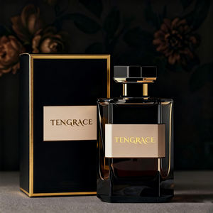 Groothandel 30ml 50ml 100ml Unieke Parfum Sprayfles Glas Zwart Luxe Crimp Cosmetische Parfumfles Transparant met Dop - Product Image 5