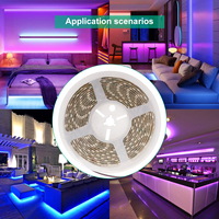 Chaud populaire 220V rvb LED bande lumière Flexible jardin Laser éclairage intelligent APP contrôle lumineux extérieur Cob néon fée Festival TV
