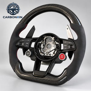 Volant de voiture en fibre de carbone personnalisé pour Audi A3 8P A5 A6 C6 B8 C7 A4 A7 RS6 A8L Q3 RS3 RSQ8 S4 S3 SQ5 R S Line RS - Product Image 2