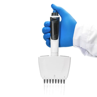 Pipette de transfert de liquide à canaux multiples de laboratoire Pipette électronique à 8 canaux Pipette à canaux multiples