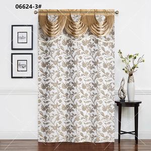 Venta al por mayor asequible varilla bolsillo Jacquard <span class=keywords><strong>cortinas</strong></span> para sala de estar ventanas cenefas <span class=keywords><strong>cortinas</strong></span> con exquisitos colgantes de borla - Product Image 6