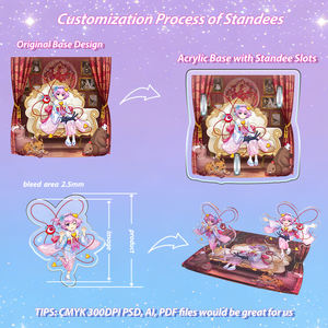 Support de <span class=keywords><strong>manga</strong></span> en acrylique haute précision HanXin |   Support en acrylique personnalisable avec impression holographique découpée au laser, directement de l'usine - Product Image 2