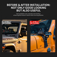 Support de fixation double robuste pour Jeep Wrangler JL, sans perçage, à dégagement rapide, pour éclairage latéral et antenne, accessoires tout-terrain