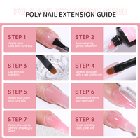 Kit Complet Professionnel de Fournitures pour Ongles, Gel d'Extension Acrylique, Polygel Personnalisé avec Lampe UV