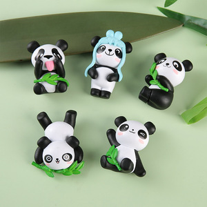 Imanes de nevera de PVC con diseño de panda de dibujos animados, forma irregular, adhesivo magnético, decoración del hogar, estilo de diseño moderno, A B C D E, paquete de una sola pieza - Product Image 3