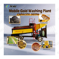 Équipement minier mobile Lavage de l'or Trommel Usine Machines d'extraction de l'or