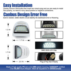 2 יחידות תאורת לוחית רישוי RGB לסיטונאות עבור שברולט סיירה טאהו סברבן עבור ג'י אם סי יוקון עבור קאדילק פיקאפ תאורת אחורית - Product Image 3