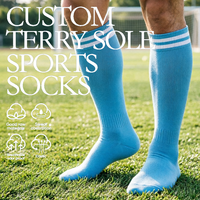 Chaussettes de sport antidérapantes en tricot fin pour l'été, anti-bactériennes, avec revers et semelle personnalisés, hauteur genou, échantillons gratuits, vente en gros