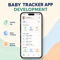 Développement d'une application de suivi de bébé fiable pour iOS et Android avec journal d'alimentation, suivi du sommeil et enregistrements de croissance LionCreate