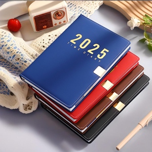 Tùy chỉnh sang trọng A5 kế hoạch <span class=keywords><strong>2025</strong></span> cá nhân hàng tuần trường hàng năm Nhật Ký máy tính xách tay PU da bìa cứng Tạp Chí chủ đề may - Product Image 3