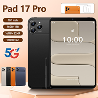 Tablet PC Grosir 10.1 Inci 16GB RAM 1TB ROM Android 15 Quad Core Layar Sentuh Kamera 4G 5G Tablet untuk Proyek Sekolah