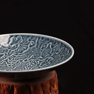 Pioneer Craftsman Asiatique Zen Dessin Animé Motif Porcelaine Assiette de Service avec Couvercle Forme Ronde pour Cuisine Hôtel Thé Boutique <span class=keywords><strong>Camping</strong></span> Utilisation - Product Image 5