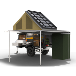 Remolque de <span class=keywords><strong>Camping</strong></span> Ligero <span class=keywords><strong>para</strong></span> Exteriores, <span class=keywords><strong>con</strong></span> Puerta de Entrada, Cocina, Puntos de Anclaje, Piso Duro, Todoterreno - Product Image 4