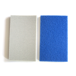 <span class=keywords><strong>Lija</strong></span> de espuma cuadrada azul de 58*100mm para uso en húmedo o seco, hoja de esponja de lijado de doble cara con flocado para pulido de coches, metal, madera y paneles de yeso. - Product Image 1