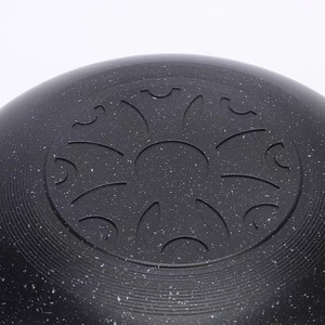 Wok coréen en pierre Maifan 30 cm, antiadhésif, fond plat, pour cuisinière à gaz, ustensile de cuisine domestique, cadeau, batterie de cuisine - Product Image 3