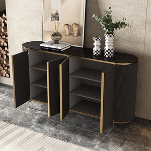 Nova sang trọng vàng đen phòng ăn tủ bên với kim loại hiện đại bàn đá cẩm thạch hàng đầu phòng khách tự chọn bên Tủ lưu trữ - Product Image 2