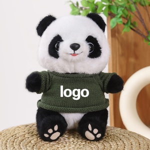 Peluche Mascotte <span class=keywords><strong>Panda</strong></span> Attrayante avec Broderie Logo Polo Bleu, Poupée en Peluche Douce, Marque ODM Levin, Idéale pour Salons Professionnels et Cérémonies d'Ouverture - Product Image 3
