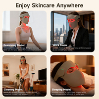Masque de luminothérapie rouge sans fil RedThera, masque facial à LED infrarouge pour le visage