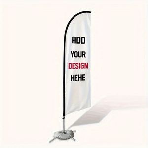 Drapeaux de plage publicitaires d'extérieur avec logo double face, drapeaux à voile avec base pour salons professionnels et conférences - Product Image 4