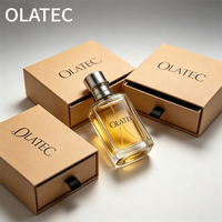 Botellas de Perfume de Vidrio de Estilo Antiguo de Primera Calidad, 30ml/50ml, al por Mayor, para Fragancias/Aceites Esenciales, con Caja de Regalo de Lujo con Cajón