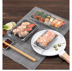 กล่องซูชิสแควร์พิมพ์กล่องบรรจุภัณฑ์พลาสติกทิ้งปลาแซลมอนซาชิมิญี่ปุ่นกล่องบรรจุภัณฑ์ซื้อกลับบ้าน - Product Image 4