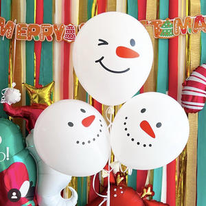 Natale pupazzo di neve palloncini in lattice decorazioni natalizie inverno tema neve Xmas Noel Natal Navidad fornisce palloncini pupazzo di neve - Product Image 2