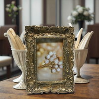 Classique européen rétro 5x7 gothique Vintage Style baroque ornement cadre Photo verre en résine Antique pour la décoration intérieure et l'utilisation en Studio