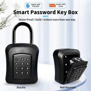 Boîte de sécurité intelligente à code numérique en alliage d'aluminium à fixation murale Tuya App, serrure pour porte en bois TTLock K01C - Product Image 3