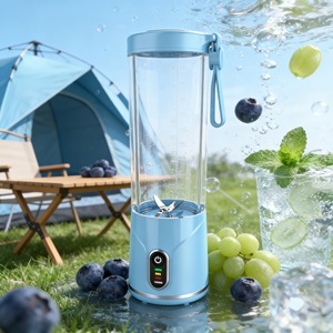 เครื่องปั่นแบบพกพา ปราศจากสาร BPA ป้องกันการรั่วซึม ความจุ 2000mAh ชาร์จผ่าน USB ด้วยปุ่มเดียว ใช้งานหนัก โหมดเทอร์โบ ใช้ได้กับรถยนต์ ปั่นน้ำแข็งได้ ความจุ 550 มล. - Product Image 4