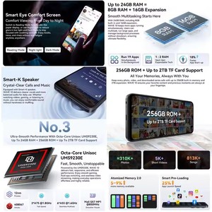 Smartphone Blackview WAVE <span class=keywords><strong>10</strong></span>, 8 Go + 256 Go, écran 6,88 pouces 120 Hz, appareil photo 32 MP, Android 16, Unisoc UMS9230E Octa Core, téléphone portable 4G - Product Image 6