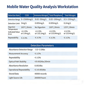 Analyseur de qualité de l'eau portable multi-paramètres et <span class=keywords><strong>station</strong></span> de <span class=keywords><strong>test</strong></span> d'eau mobile ZY-65, compteur intégré multi-paramètres - Product Image 3