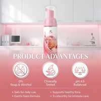 Nettoyant intime féminin probiotique OEM, Lactobacillus, équilibre de la microflore, mousse nettoyante Yoni, hygiène sensible, 60 ml, format voyage