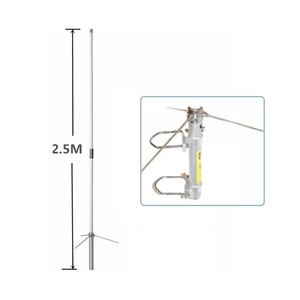 เสาอากาศไฟเบอร์กลาสภายนอกแบบสองย่านความถี่ X200 High Gain 6/8dBi 2.5 เมตร 144/430mhz VHF UHF สำหรับสถานีฐาน - Product Image 2