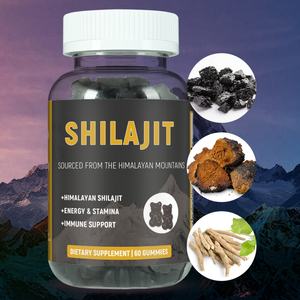 Chinaherbs Gummies personnalisées au Shilajit de l'Himalaya Or – Gummies de Shilajit végétaux pour l'énergie masculine – Compléments énergétiques - Product Image 1