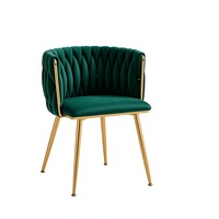 Chaise de salle à manger nordique en bois massif, siège rembourré, fauteuil avec pieds en métal, couleur personnalisée pour la maison, le restaurant, le café