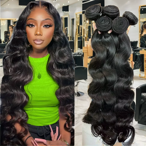 Lots en gros de mèches péruviennes 100% naturelles, ondulées, vierges, alignées, non traitées, brutes, qualité super double drawn, double épaisseur - Product Image 2